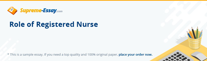 Role of Registered Nurse