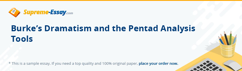 Burke’s Dramatism and the Pentad Analysis Tools