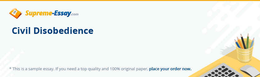 Civil Disobedience