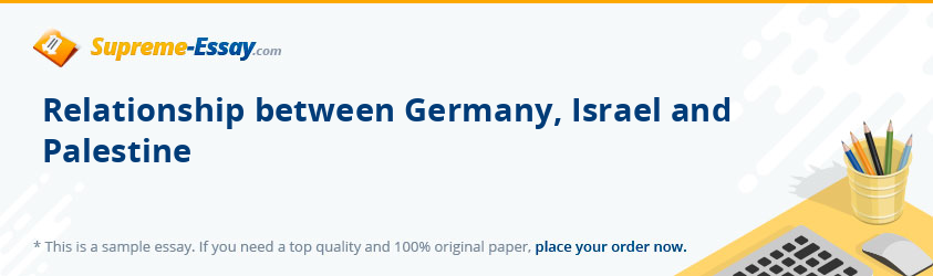 Relationship between Germany, Israel and Palestine