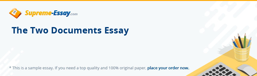 The Two Documents Essay